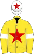 Yellow, red star, white armlet, white cap, red star