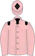 Pink, black epaulets and diamond on cap
