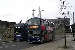 One of the emergency fleet sent to cover for the takeover of the First Southampton network, a Wright Eclipse Gemini in Southampton in February 2023.[92]