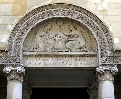 Detail of the tympanum over the portal