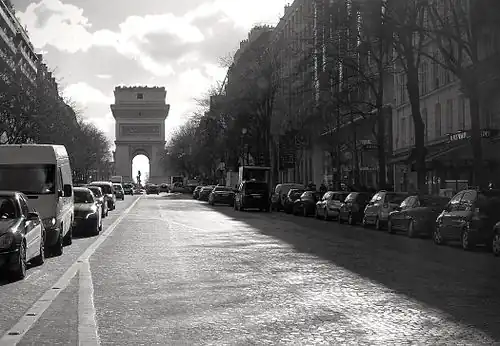 Avenue de Wagram with the Arc de Triomphe in the background