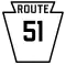 Pennsylvania Route 51 marker