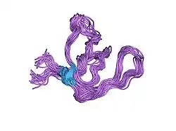 1zbj: Inferential Structure Determination of the Fyn SH3 domain using NOESY data from a 15N,H2 enriched protein