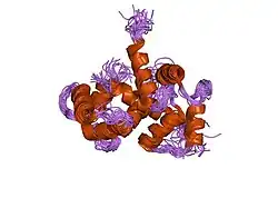 2bbn: SOLUTION STRUCTURE OF A CALMODULIN-TARGET PEPTIDE COMPLEX BY MULTIDIMENSIONAL NMR