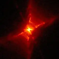 The Red Rectangle Nebula, an example of a protoplanetary nebula.