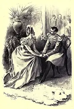 "I'll try—I'll try to make you happy". The King's Mirror by Anthony Hope, 1899