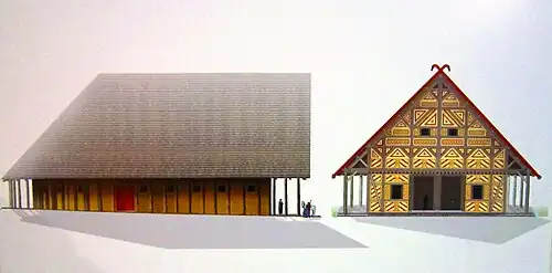 Vix palace (reconstruction), Mont Lassois, France, unknown architect, late 6th century BC[58][59]