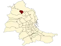 Position of the district within the city of Palermo