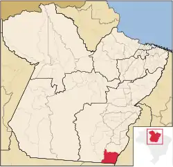Location of Santana do Araguaia