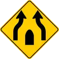 P-39 Separated one-way road ends