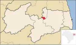 Location in Paraíba state