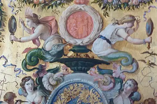 Louis XIII style medallion painted on some boiserie in the Bibliothèque de l'Arsenal, Paris, unknown architect and painter, c.1610–1643