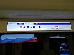 Passenger information system of Auto-city trams in car