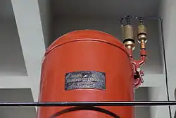 Builder's plate, steam dome and whistle