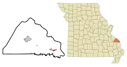 Location of Altenburg, Missouri