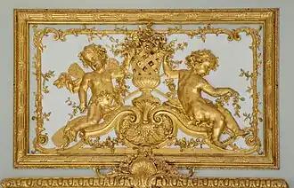 Doorframe to the boudoir; allegory of the Earth.