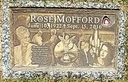 New Rose Perica Moffort (1922–2016) grave marker.