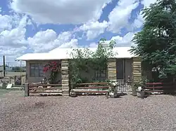 One of the low rent cabins in Beatty's Court on Ruth Street built in the 1930s. Elizabeth Beatty rented the cabins to families suffering from tuberculosis. Beatty was a retired secretary who moved to Sunnyslope in 1918. She inherited land between Ruth St. and Central Ave. where she established the low-rent cabins