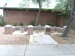 Area of the Phoenix Fire Station #7 located at 403 E. Hatcher Rd. which was dedicated to the people of Sunnyslope who used to gather and discuss issues regarding their community.