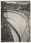 Detail of the dam under construction (1950)