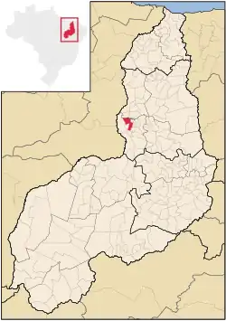 Map locator of Piauí's São Pedro do Piauí city.