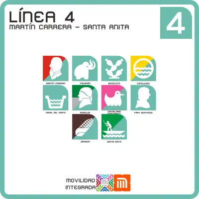 Scheme of the Mexico City Metro Line 4