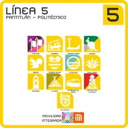 Pictograms of the Mexico City Metro Line 5
