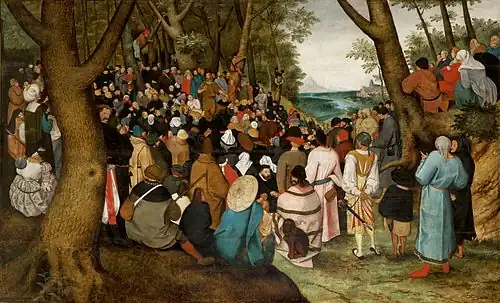 Copy by Pieter Brueghel the Younger of his father's work The Preaching of St. John the Baptist (1601–1604), Europeum in Kraków