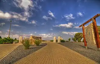 The Black Arrow Memorial near Mefalsim in 2011