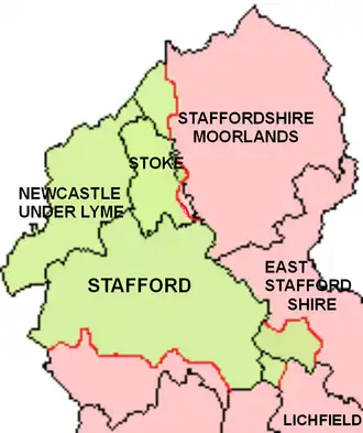 Pirehill Hundred with present district boundaries