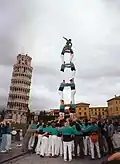 Torre de set in Pisa, Castellers de Vilafranca, 1988