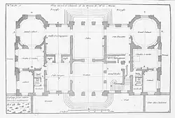 Plan of the ground floor of the Hôtel de Moras