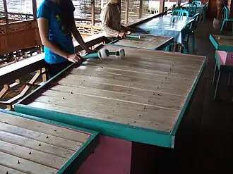 Playing Kolintang in North Sulawesi, Indonesia.