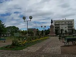 Monument to José Gervasio Artigas, by Edmundo Prati, at Plaza Artigas in downtown Salto