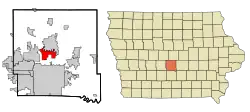 Location of Saylorville, Iowa