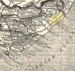 Old map of the Eastern Cape, showing Mpondoland (highlighted)