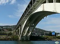 Concrete bridge arch dating from 1950