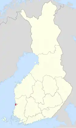 Location of Porin mlk in Finland