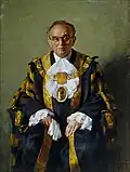 Portrait of Lord Mayor Henry Ninio by Robert Hannaford
