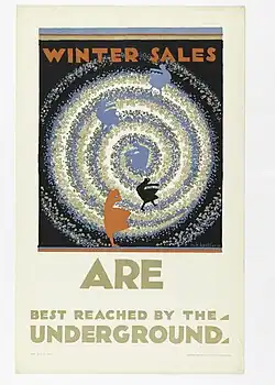 Poster, Winter Sales, for London Underground (1922)
