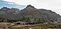 South aspect of Potosi Peak seen from Sidney Basin area. Teakettle Mountain at left edge of frame.