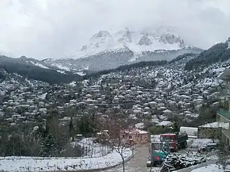 Winter view, with Mt Athamanika in the background