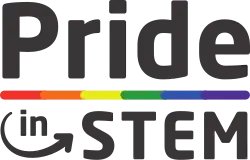 The logo of Pride in STEM