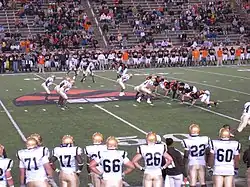 A picture showing a football match between Princeton University and Lehigh University in September 2007