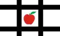 Design B - The apple surrounded by a design representing Herefordshire's black and white houses.[6]