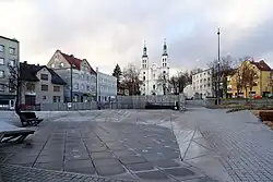 Main square and the Basilica of the Nativity of the Virgin Mary