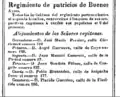 Regiment of Patricians, El Lucero, November 10, 1830.