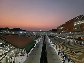 View of station from foot over bridge