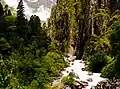 A view of Pushpawati from the gorge crossing while entering the Valley of Flowers