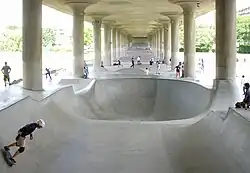 A skate park under the Little Västerbron